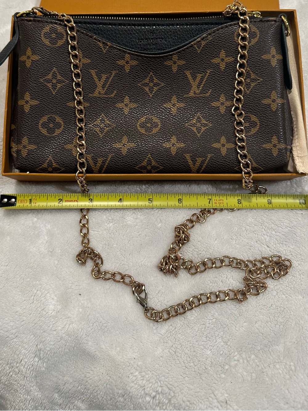 Brown Monogram Canvas Chain Shoulder Crossbody